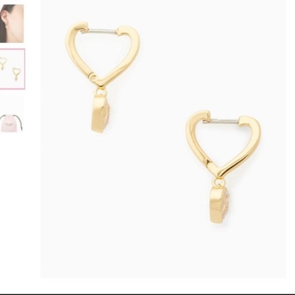 kate spade rock solid stone heart huggies NWT - Picture 3 of 4